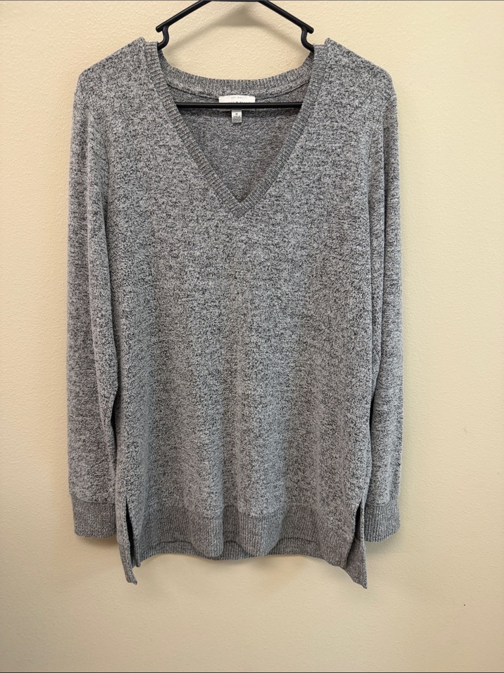 Lucky Brand Heather Gray V-Neck Sweater